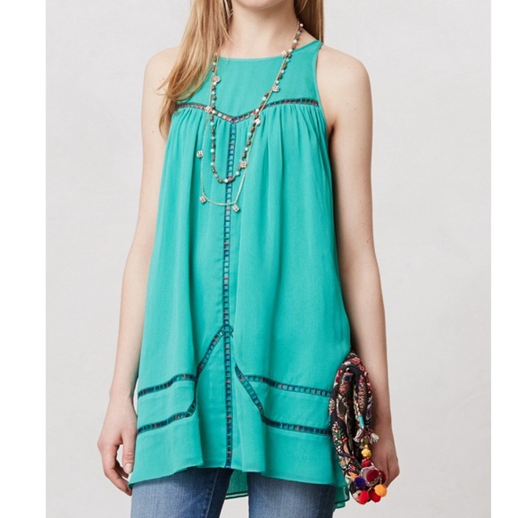 Anthropologie Tops - Anthropologie Ranna Gill Haritha Embroidered Tank
